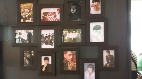 Rain on the wall with the other artists.